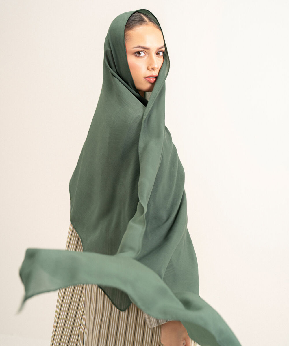 Women's Green Basic Hijab