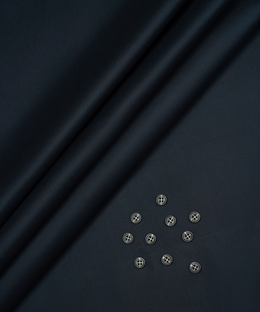 Men's Unstitched Two-Piece Indigo Premium Cotton Dobby Suit