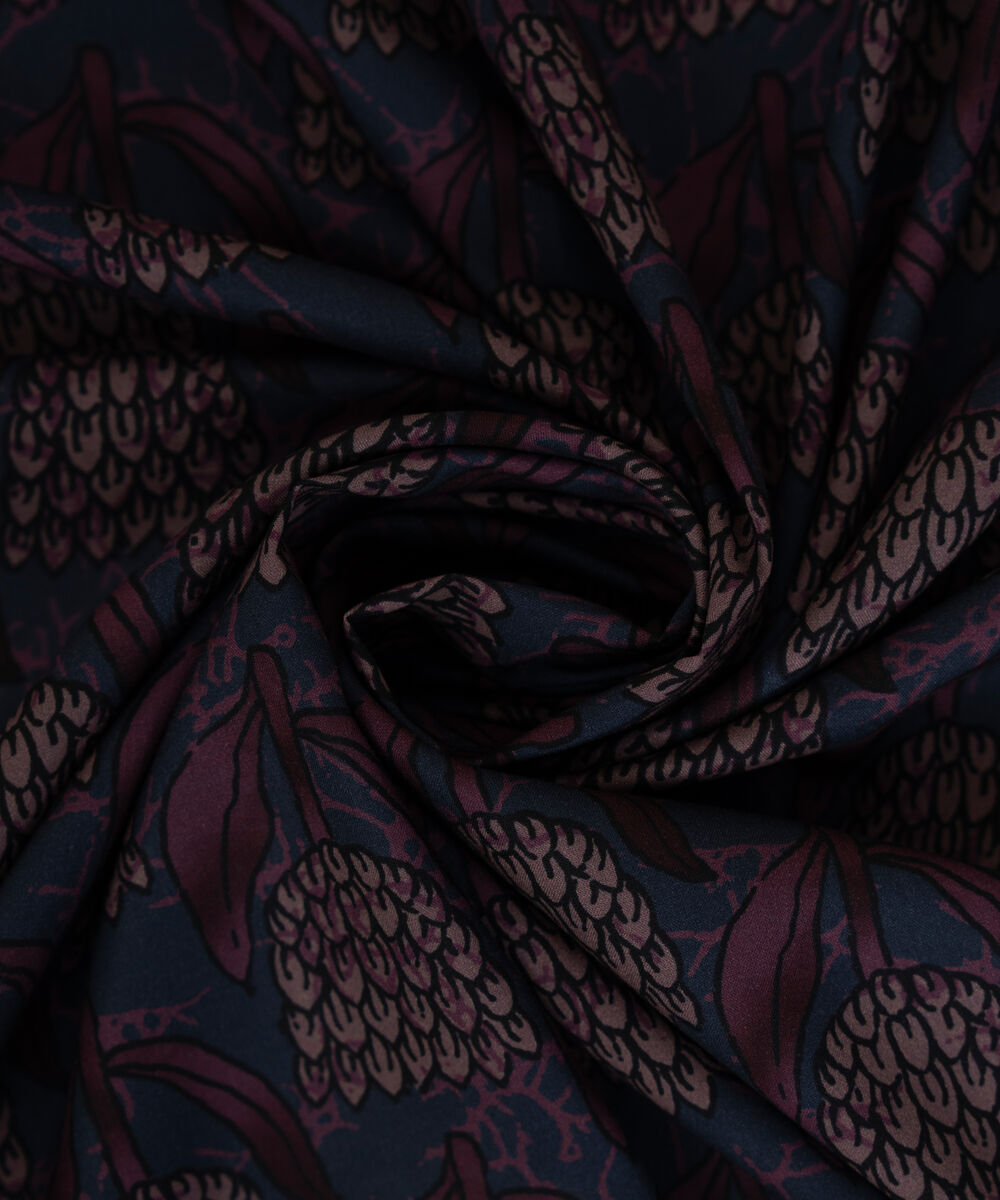 Printed Linen Blue Dupatta