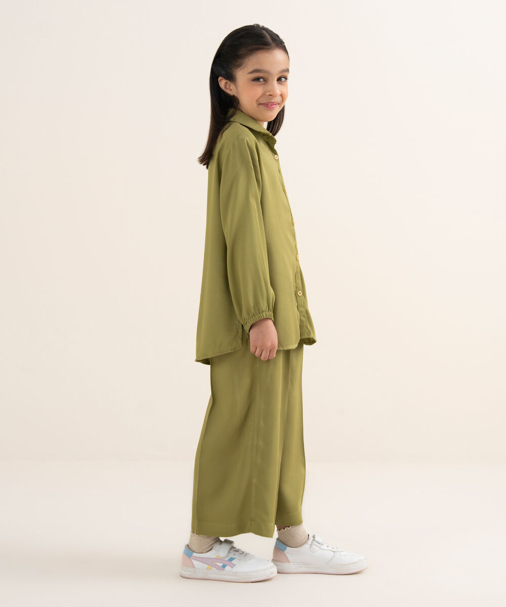 Girl's Bedford Solid Green 2 Piece Set