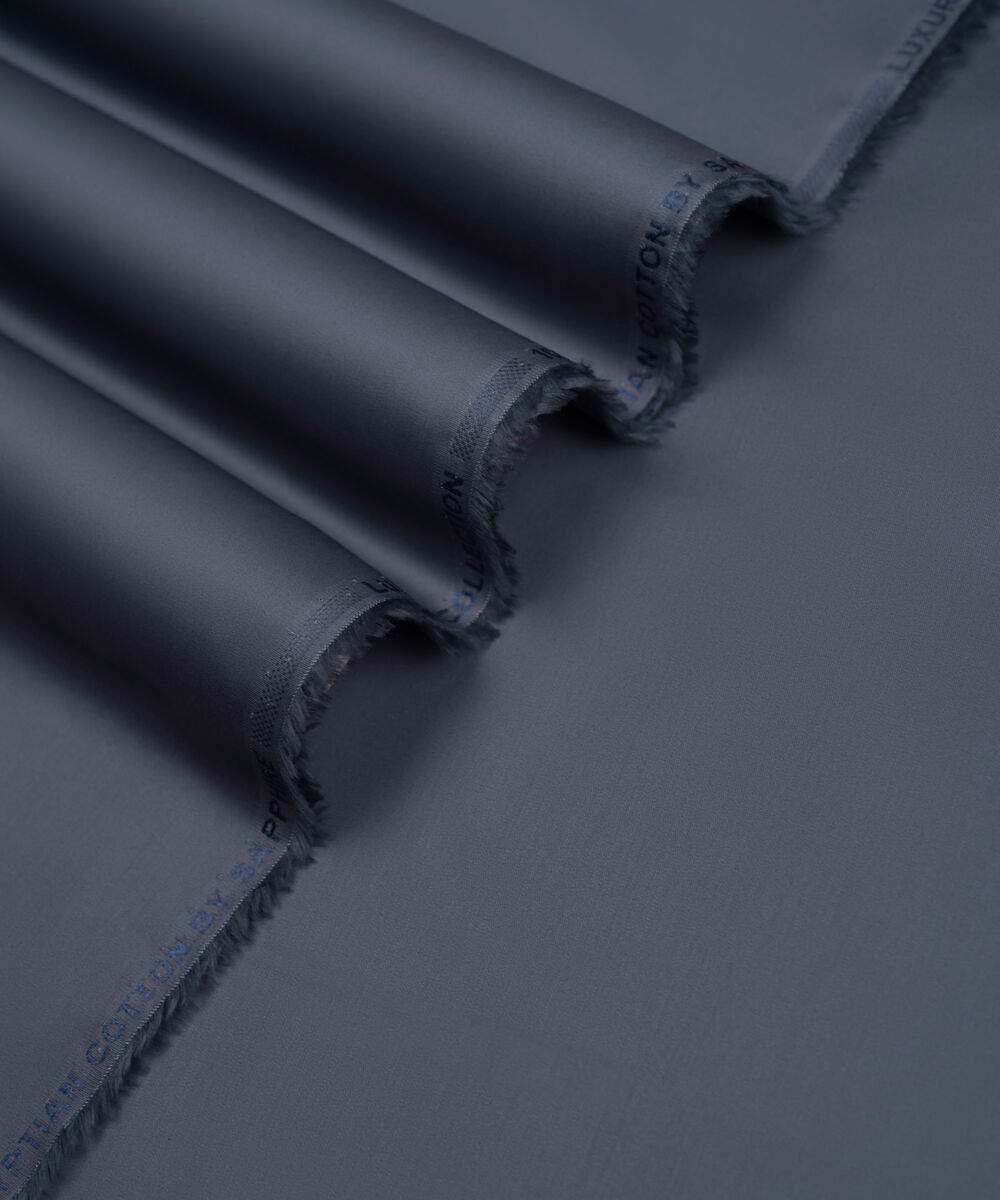 Men's Unstitched Two-Piece Grey Luxury Pima Cotton Suit