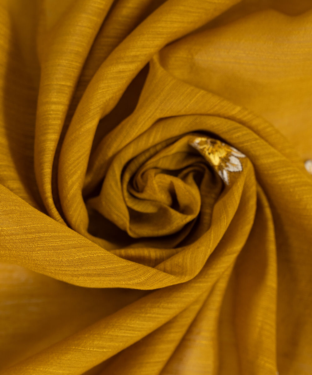 Women's RTW Manaar Embroidered Yellow Dupatta