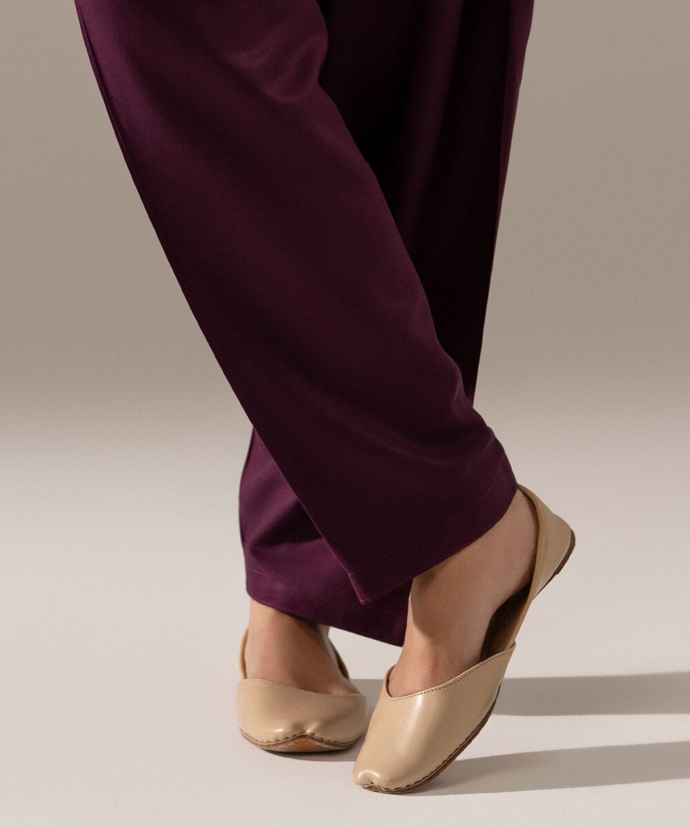 Women's RTW Viscose Marina Solid Purple Shalwar