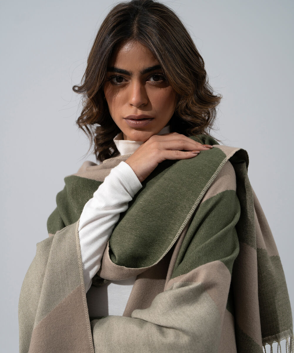 Women's Western Wear Camel Polyester Cape Shawl