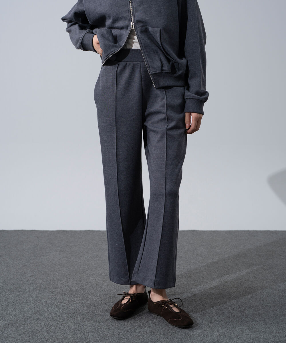 Women's Western Wear Grey Wide Leg Trousers