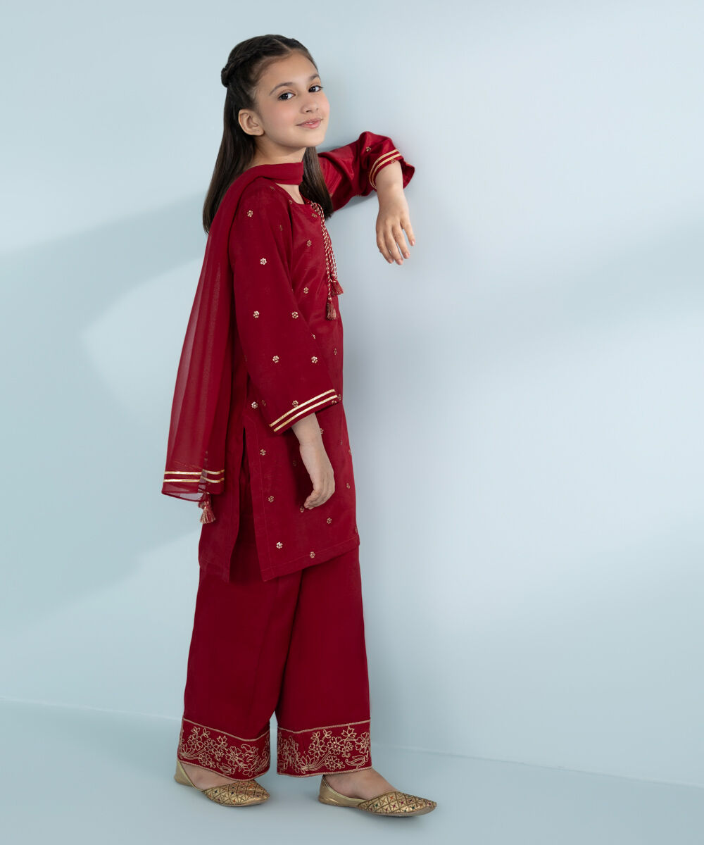 Mommy & Me Girls Three Piece Red Suit