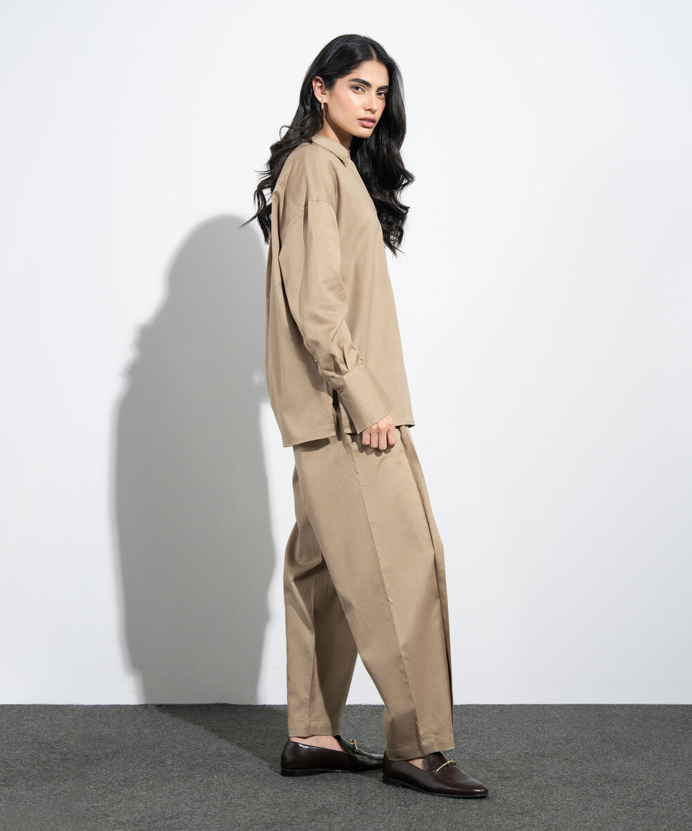 Women's Western Sand Loose-Fit Linen Blend Tunic