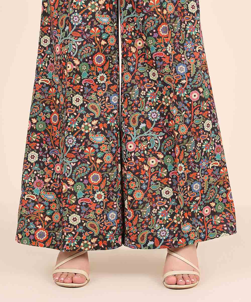 Women's RTW Cambric Multi Printed Flared Pants