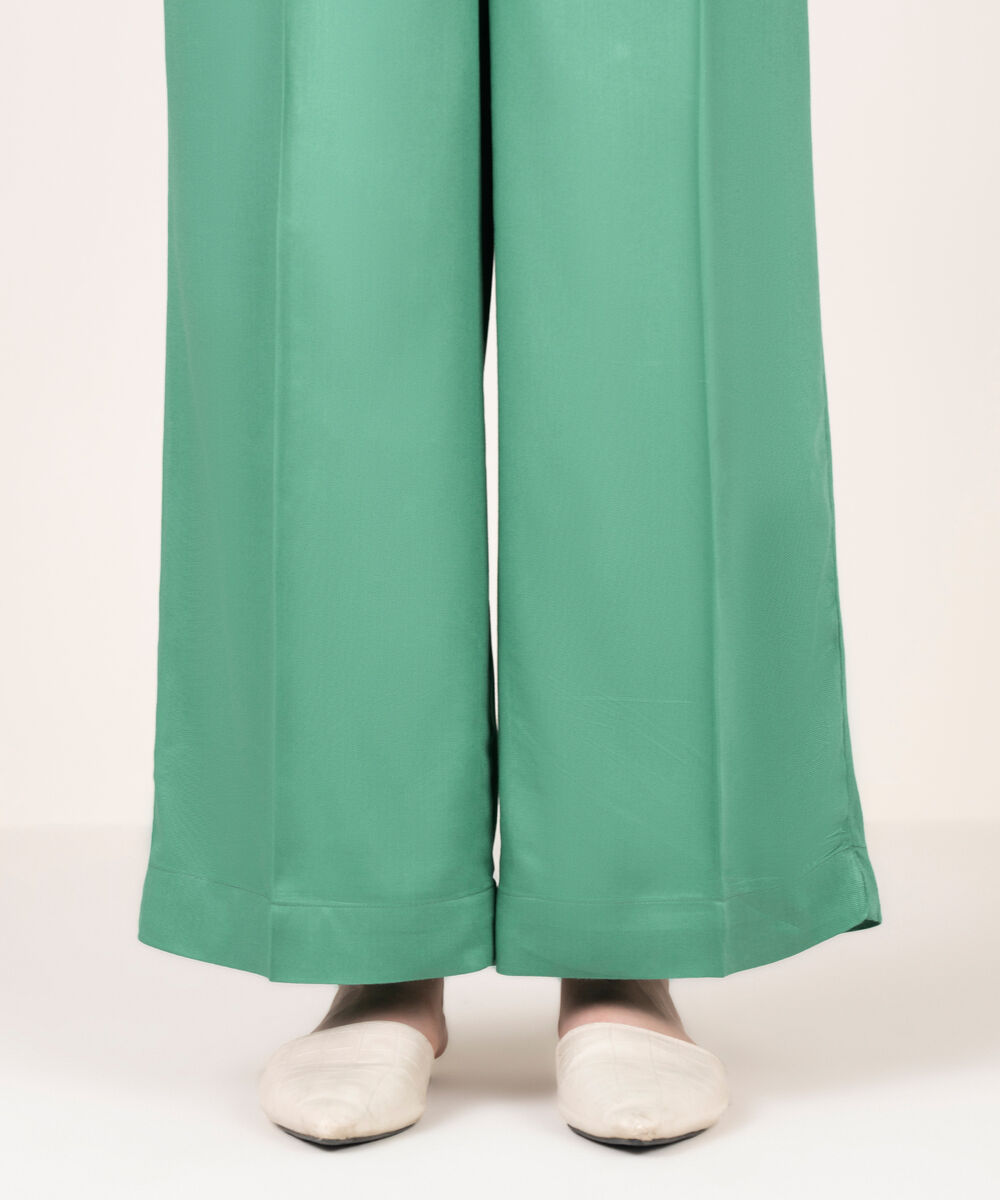 Women's RTW Bedford Solid Blue Culottes