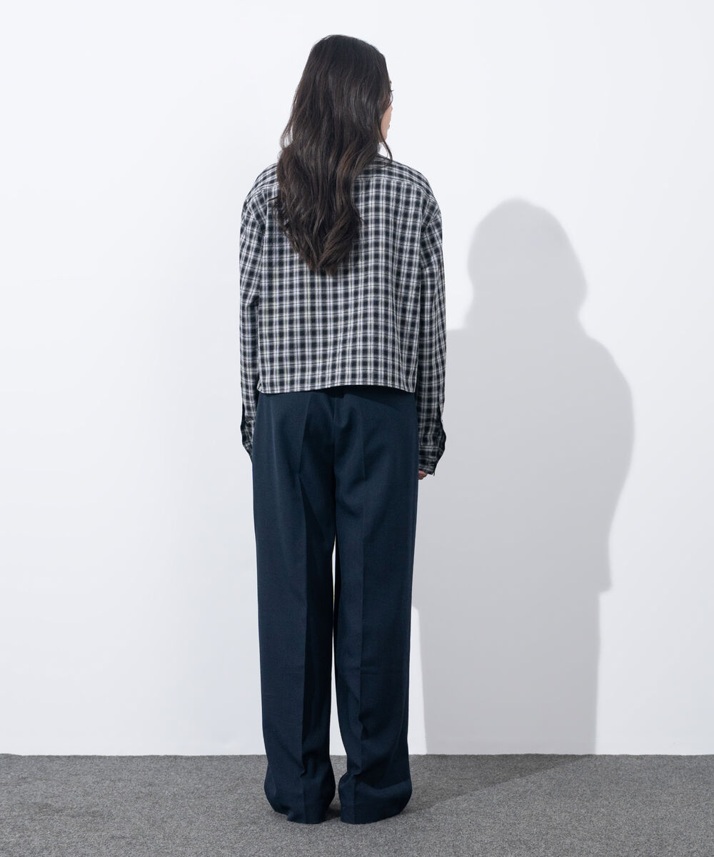 Women's Western Wear Black & White Checkered Boxy Shirt