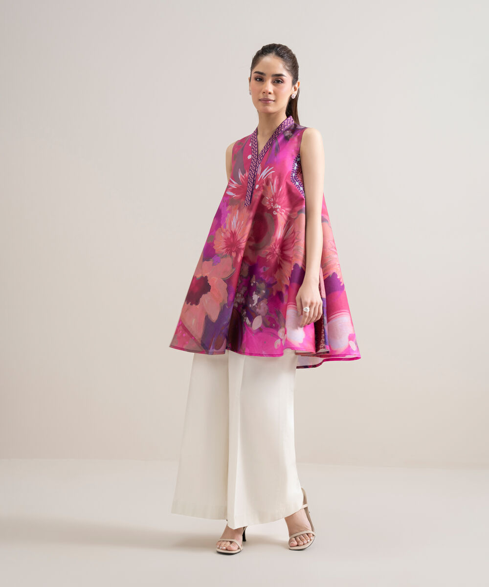 Women's Unstitched Lawn Printed Multi Shirt