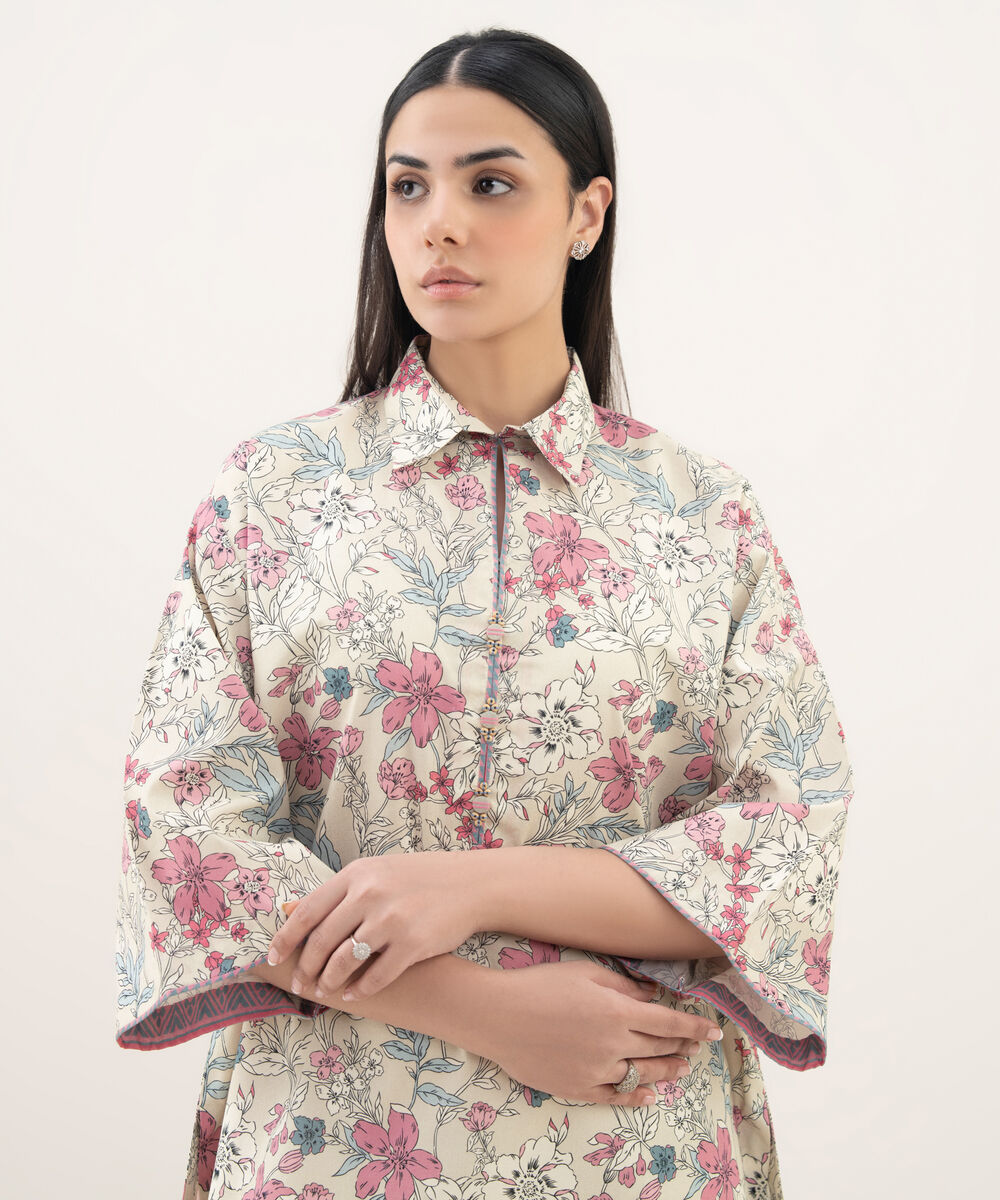 Women's Unstitched Lawn Printed Multi Shirt