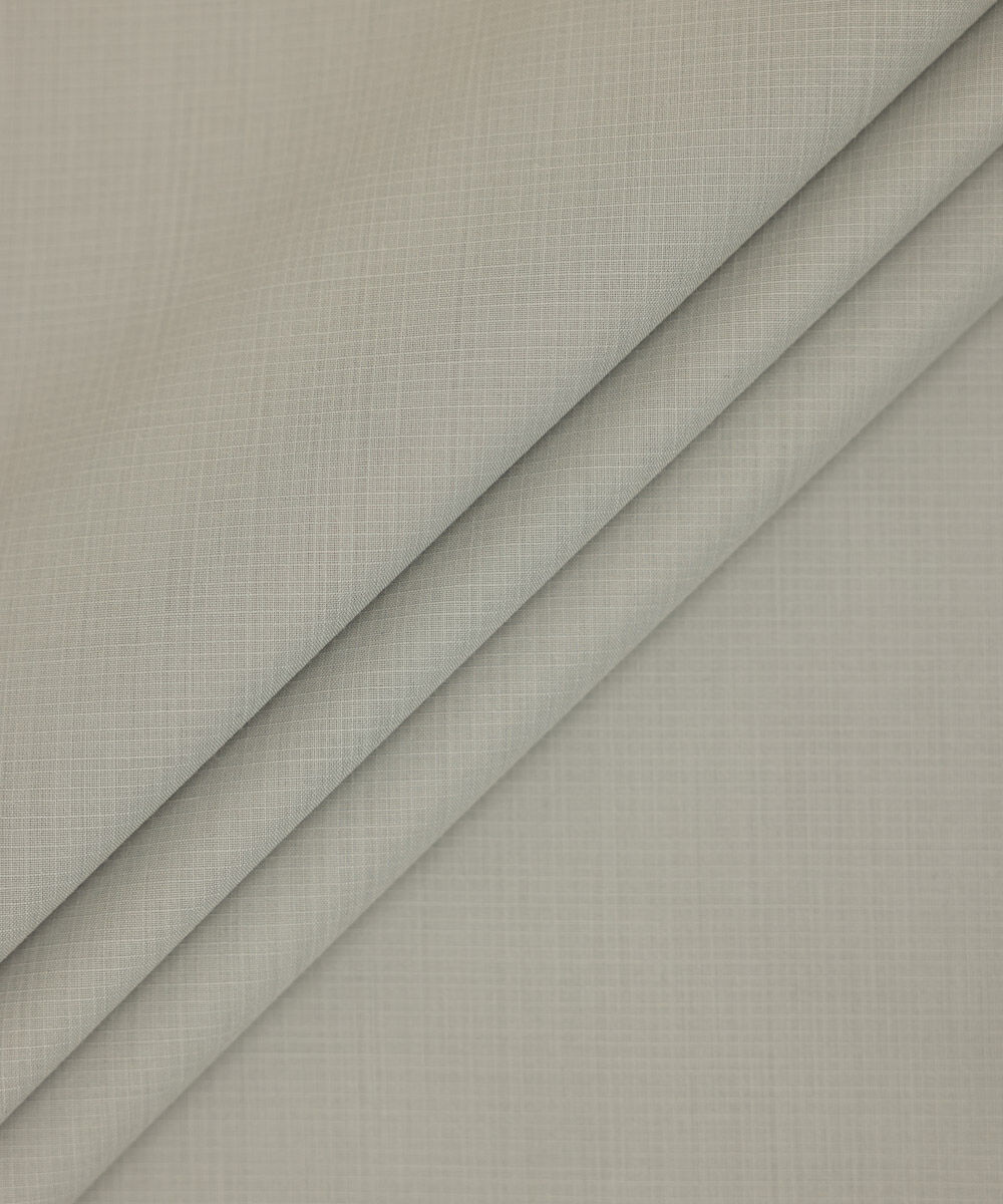 Men's Unstitched Blended Dobby  Grey Full Suit Fabric