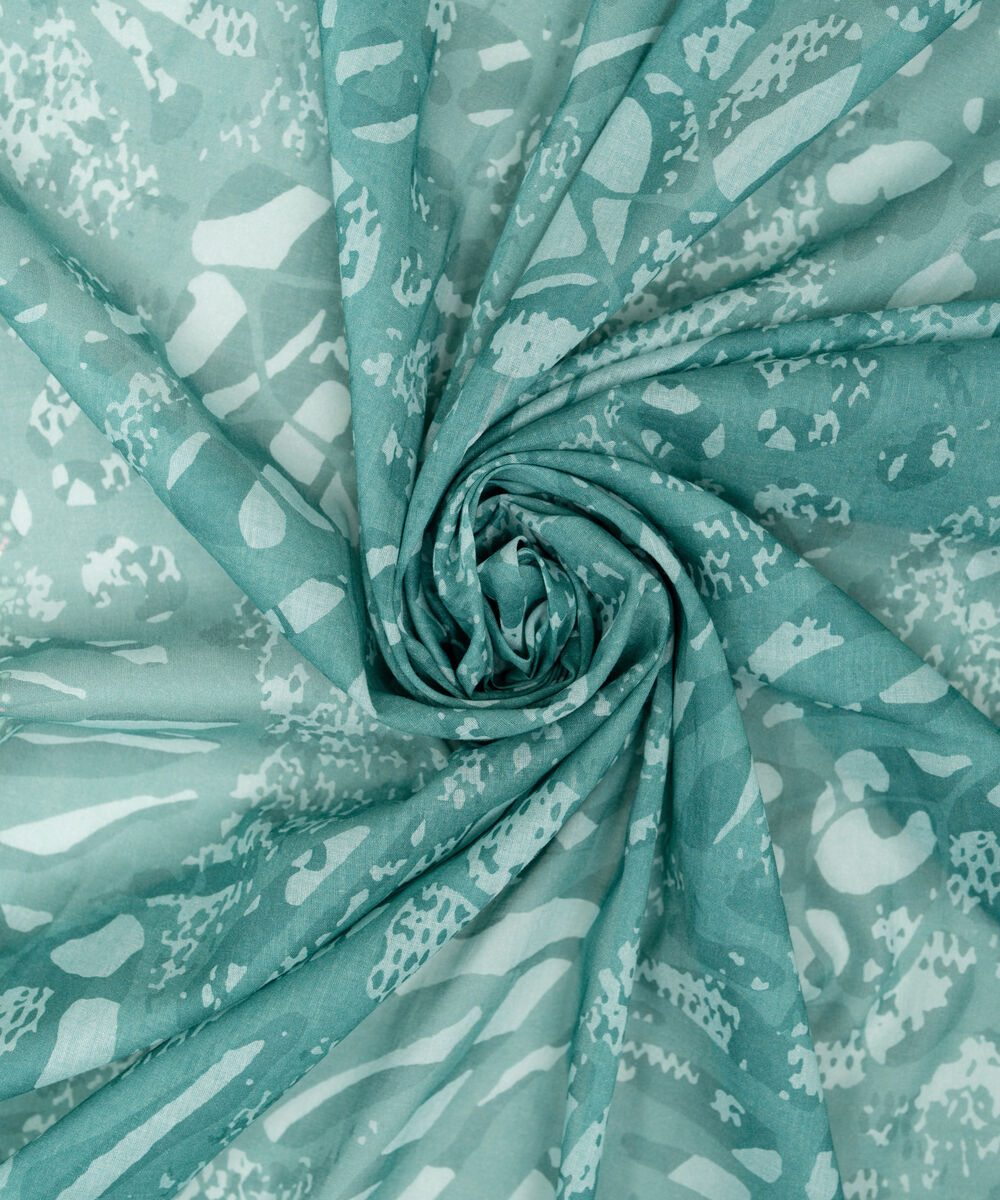 Lawn Printed Blue Dupatta