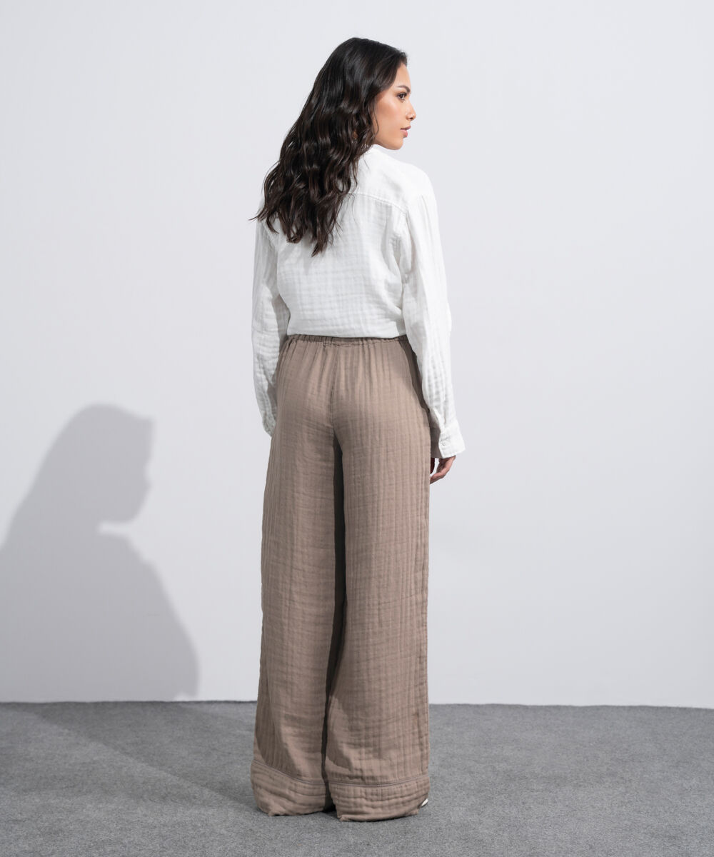 Women's Western Mink Cotton Muslin Pull-On Trousers