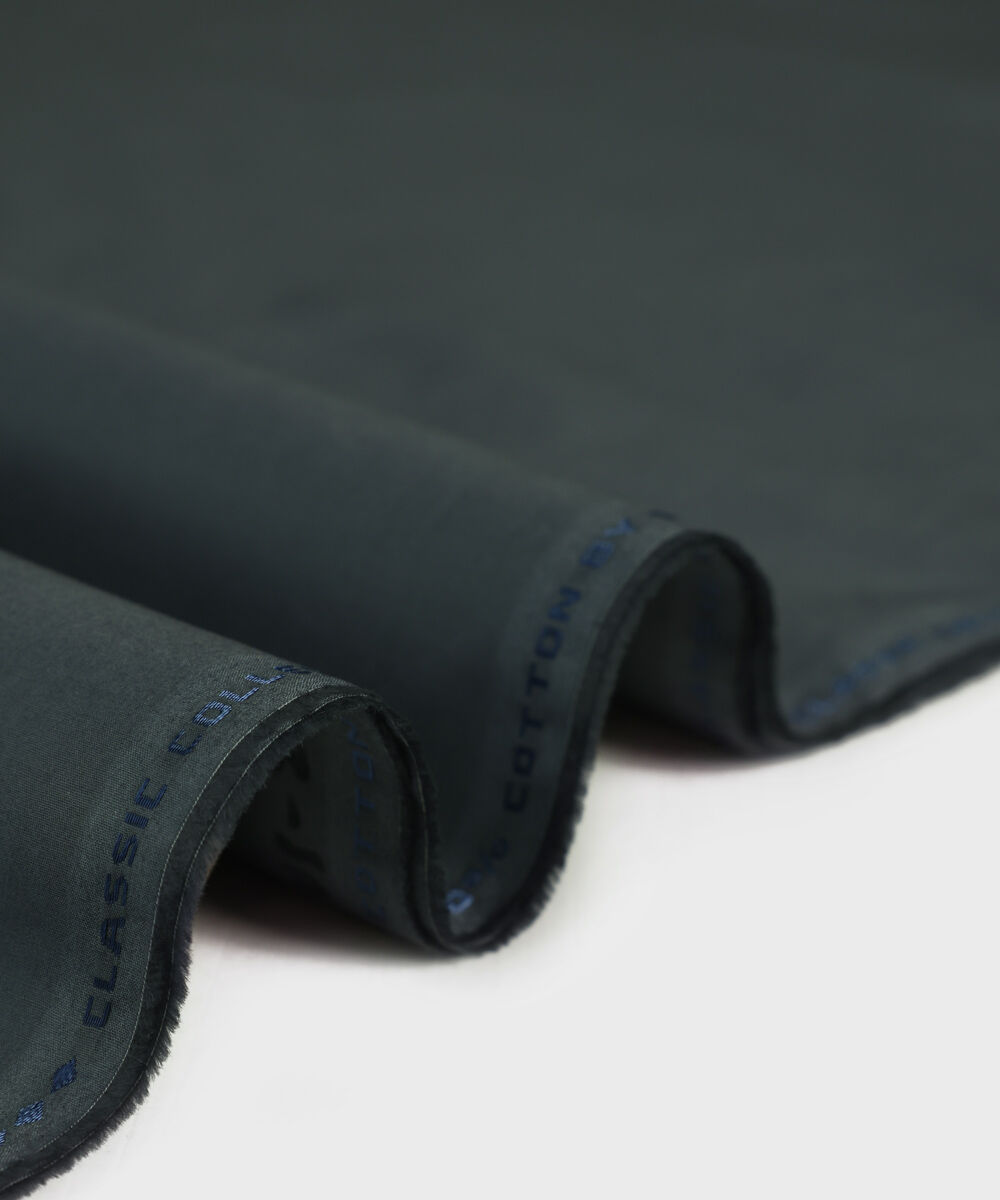 Men's Unstitched Premium Cotton Grey Full Suit Fabric