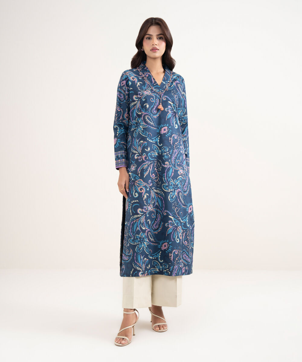 Women's Unstitched Lawn Multi Printed Shirt
