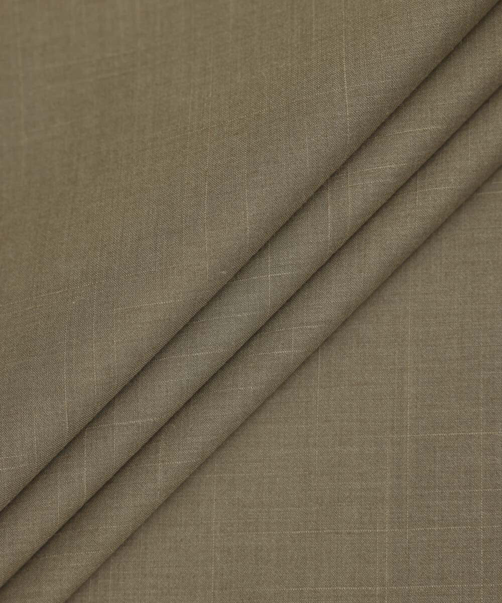 Men's Unstitched Premium Wash and Wear Olive Full Suit Fabric