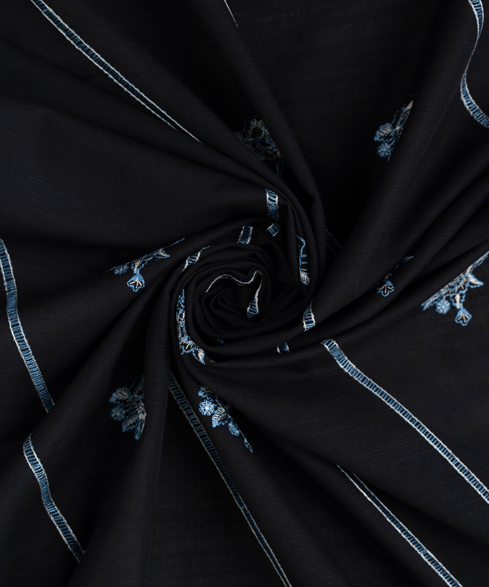 Embroidered Khaddar Black Dupatta