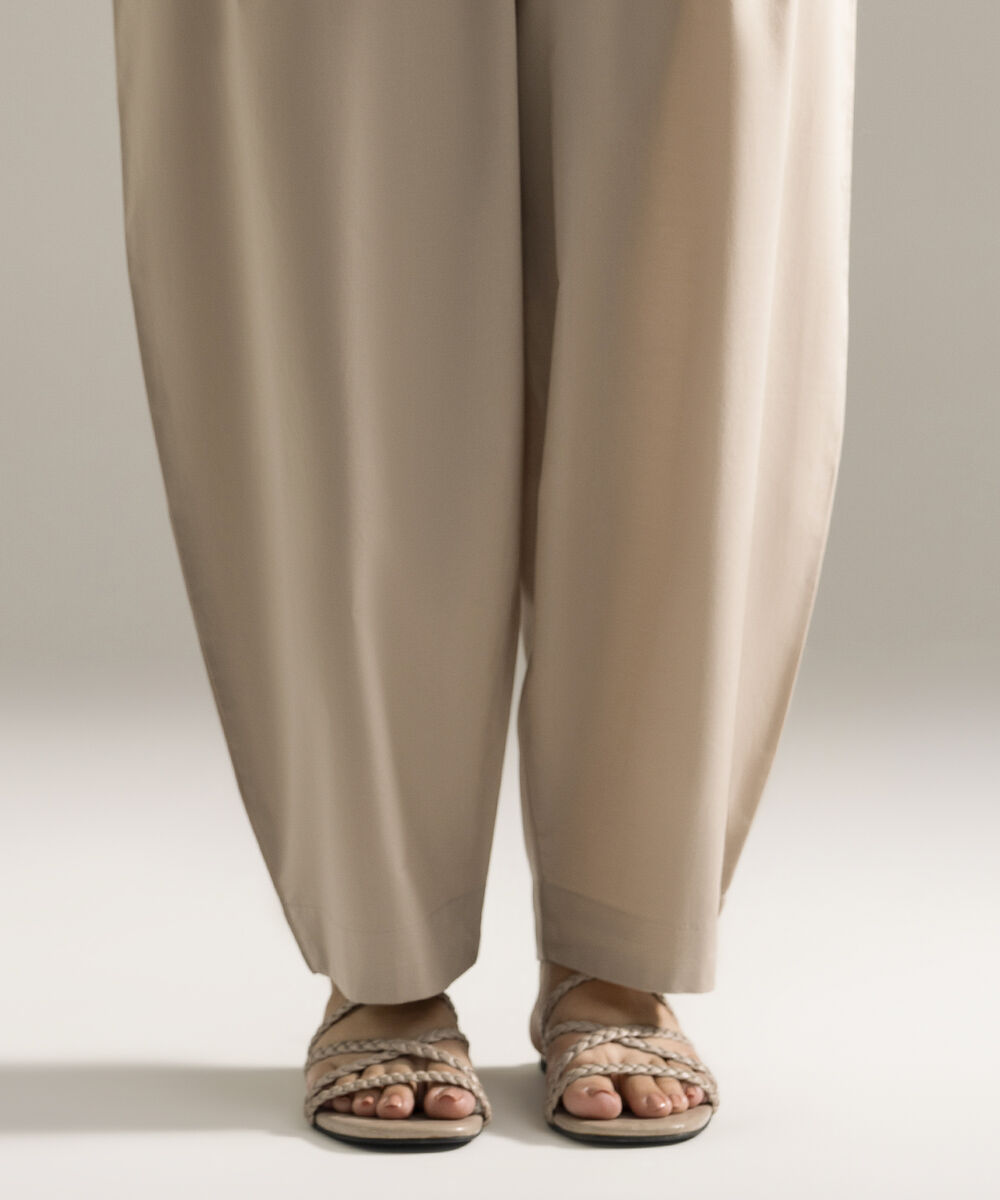 Women's RTW Cambric Printed Grey Shalwar