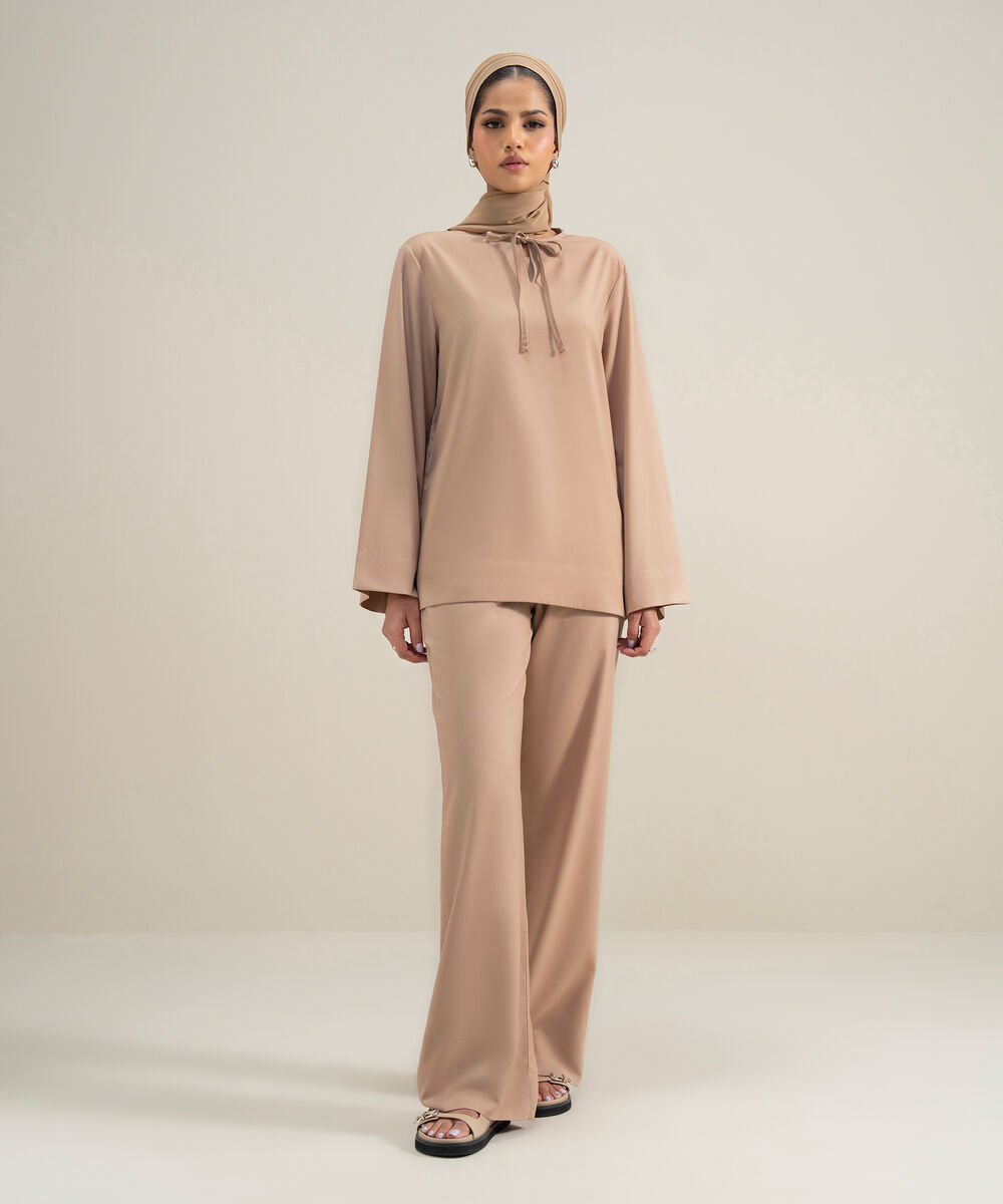 Women's Polyester Brown Modest Wear Top