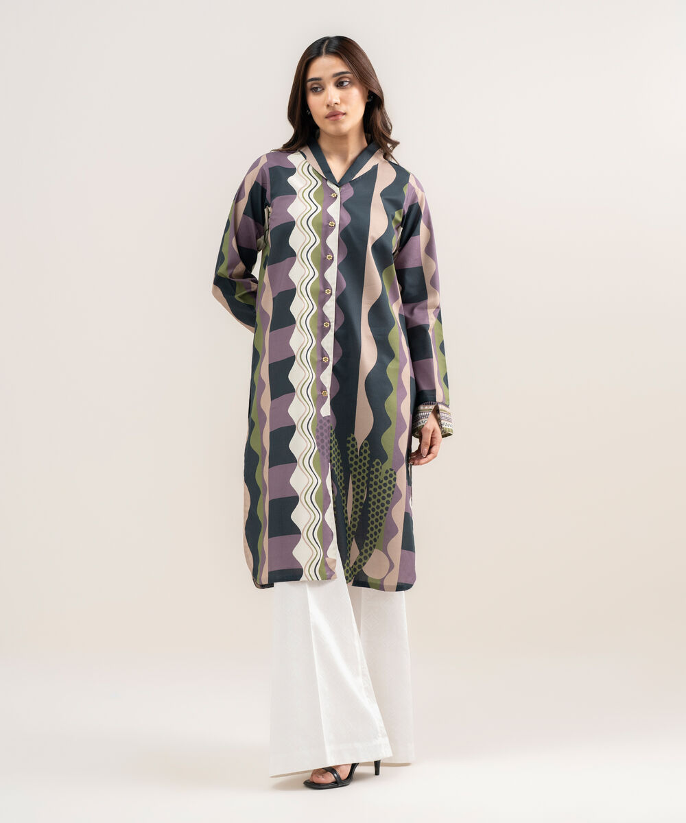 Women's Unstitched Lawn Printed Multi Shirt