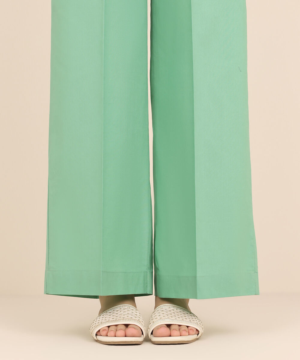 Women's RTW Cambric Green Dyed Culottes