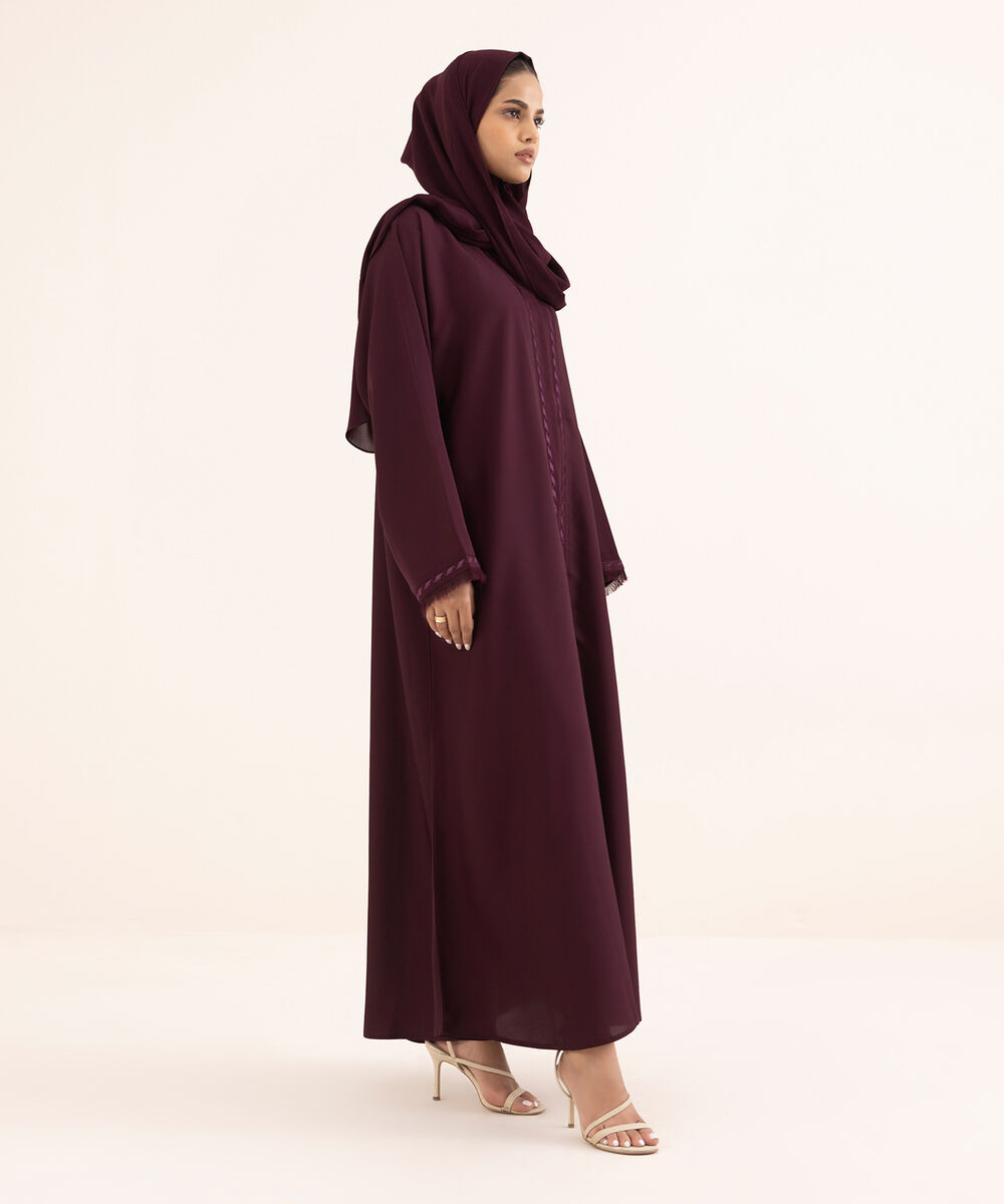 Women's Red Nida Abaya
