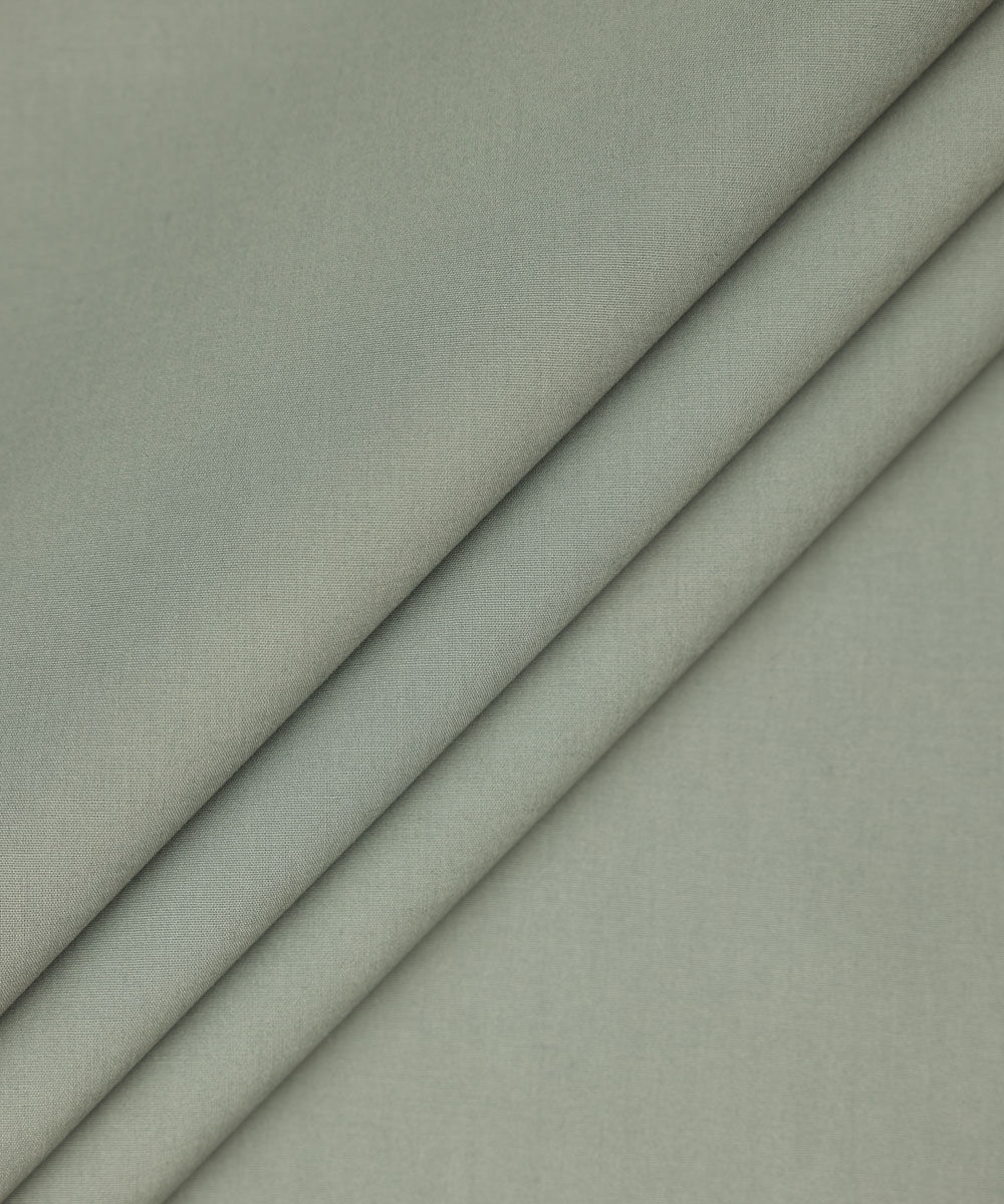 Men's Unstitched Premium Cotton Embroidered Green Full Suit Fabric