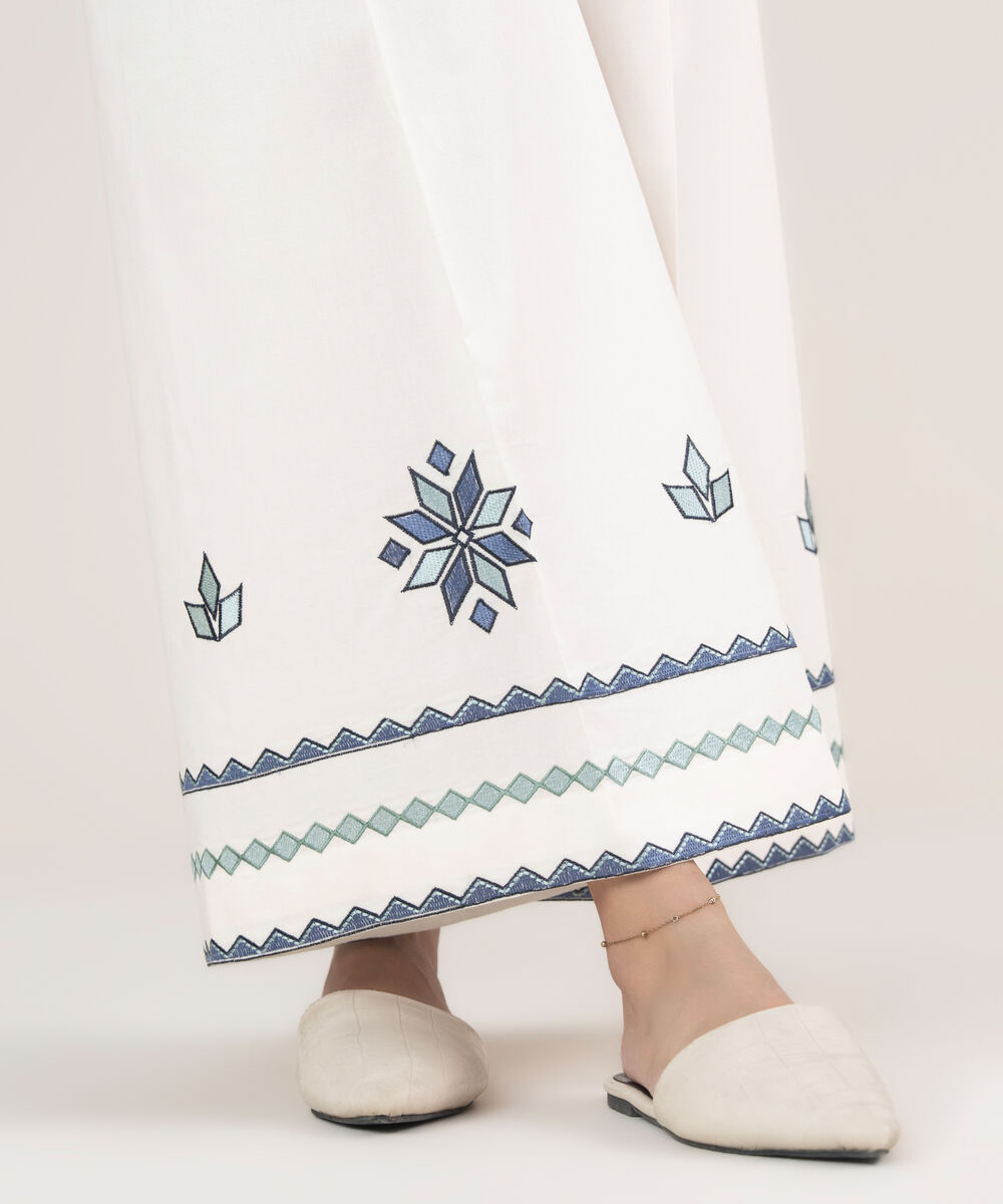 Women's Unstitched Cotton Printed Multi Trousers Fabric