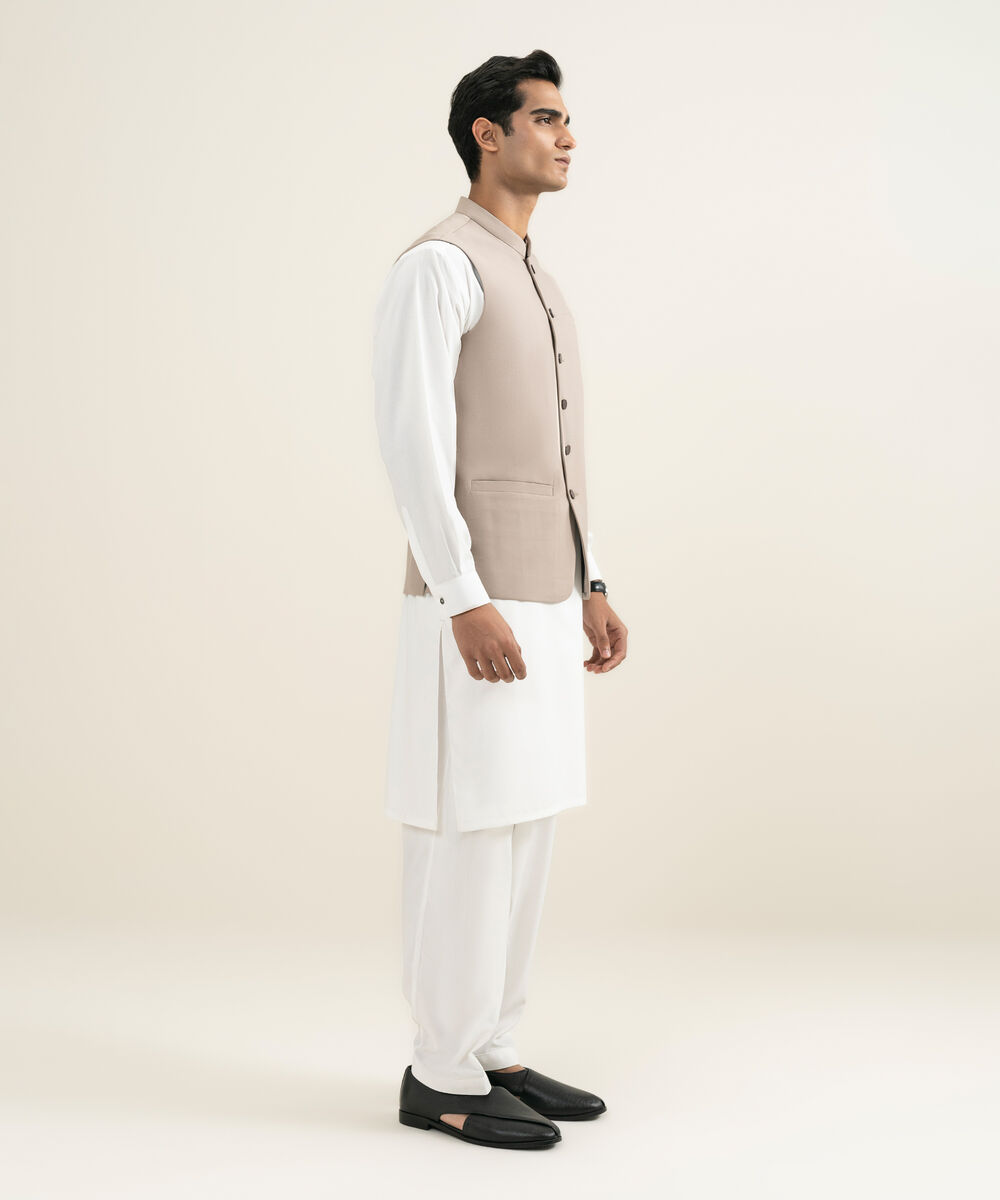 Men's khaki Premium Wash & Wear Waistcoat