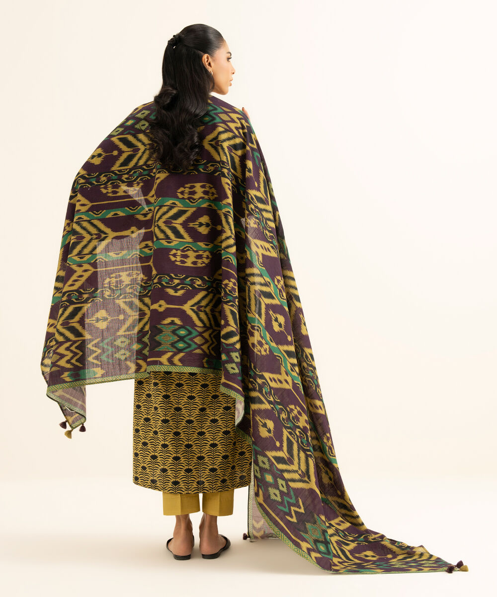 Women's Unstitched Lawn Printed Multi 3 Piece Suit