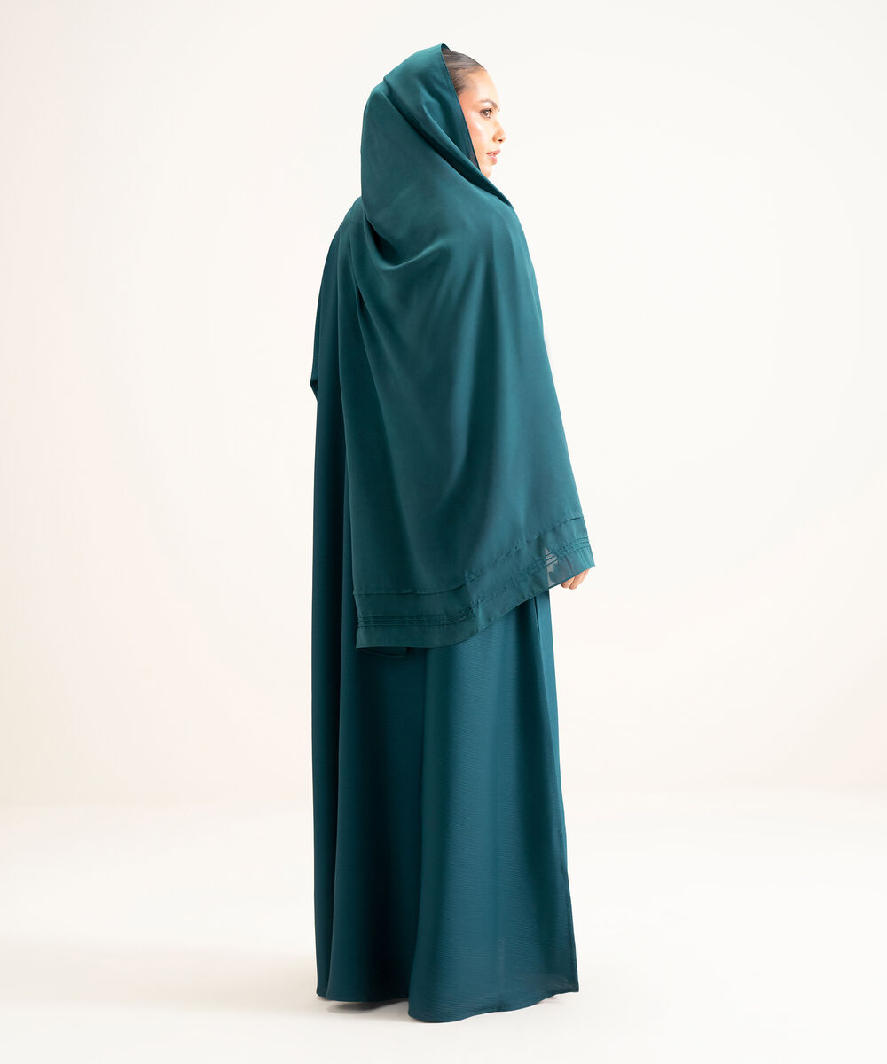 Women's Teal Emroidered N Abbaya Set