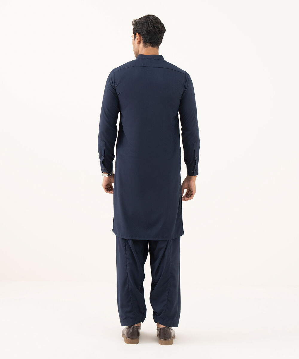 Men's Falak Plain Blue Kurta Shalwar