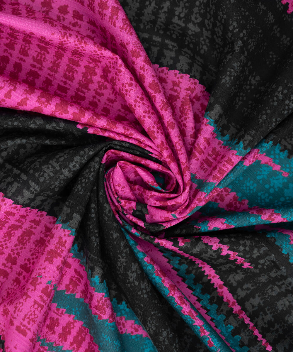 Printed Khaddar Black Dupatta