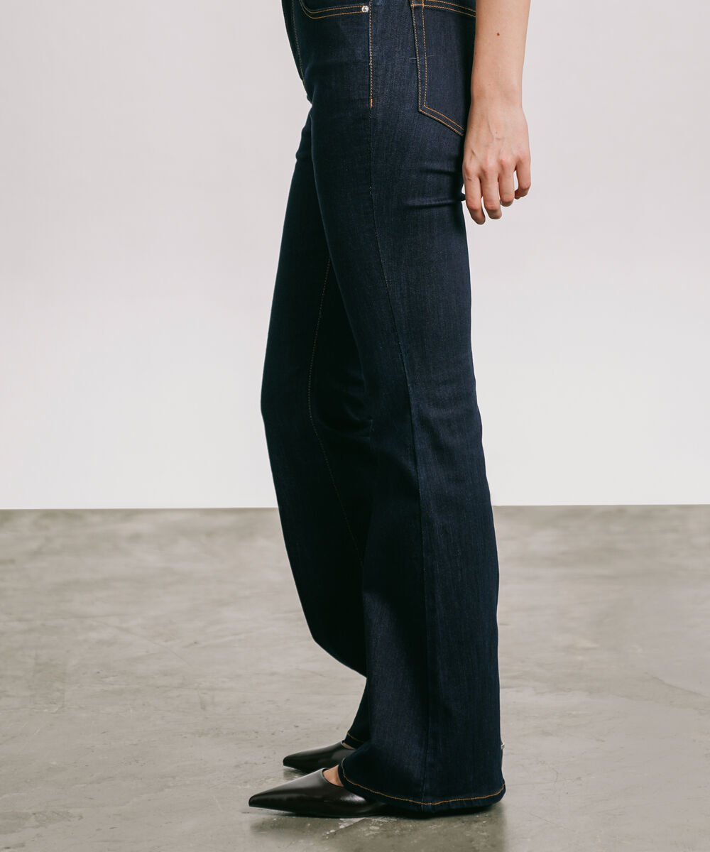 Women's Western Wear Blue High Rise Bootcut Jeans