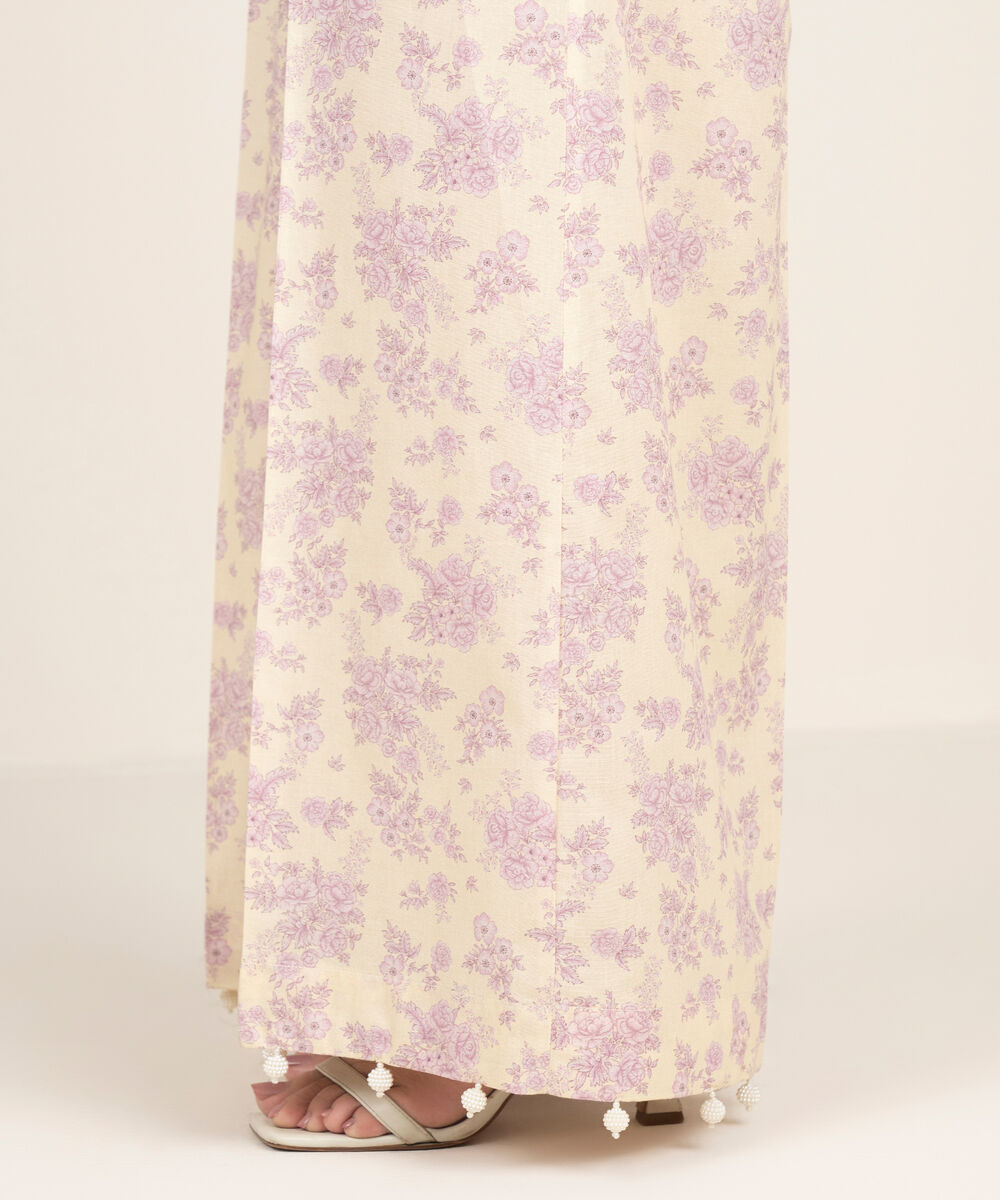 Women's RTW Cambric Printed Multi Flared Pants