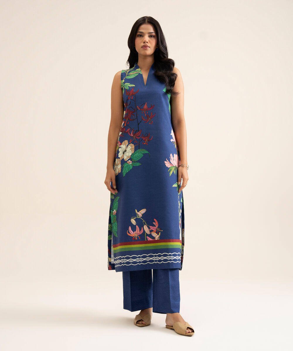 Women's Unstitched Premium Khaddar Printed 2 Piece Suit