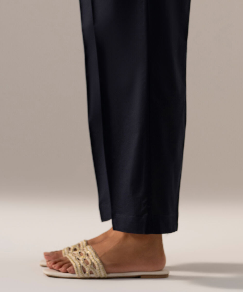 Women's RTW Cambric Solid Black Culotte