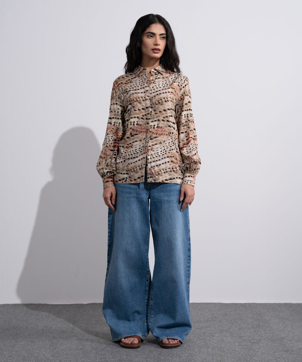 Women's Multi Printed Viscose Shirt