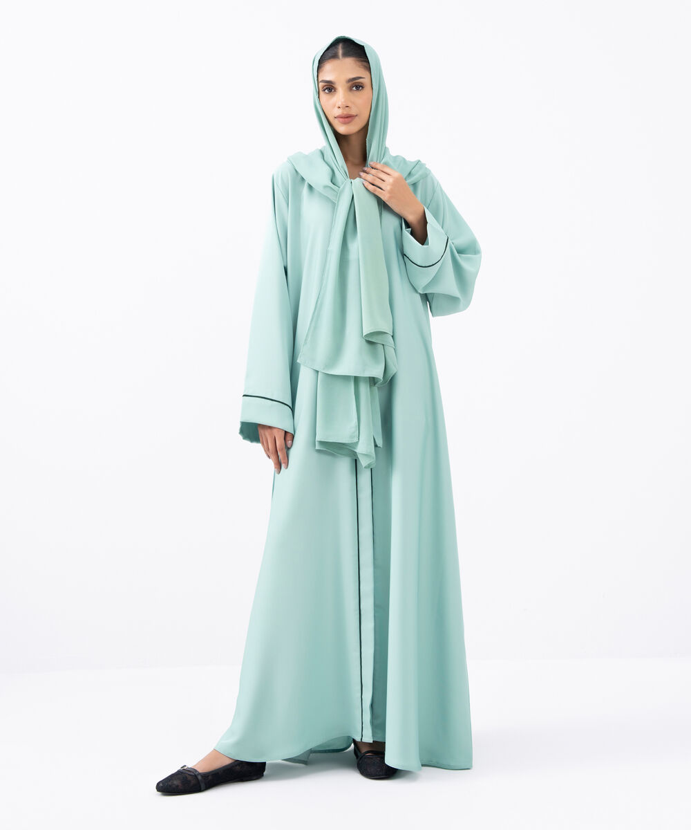 Women's Green Polyester Hijab