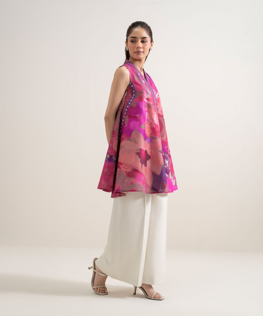 Women's Unstitched Lawn Printed Multi Shirt