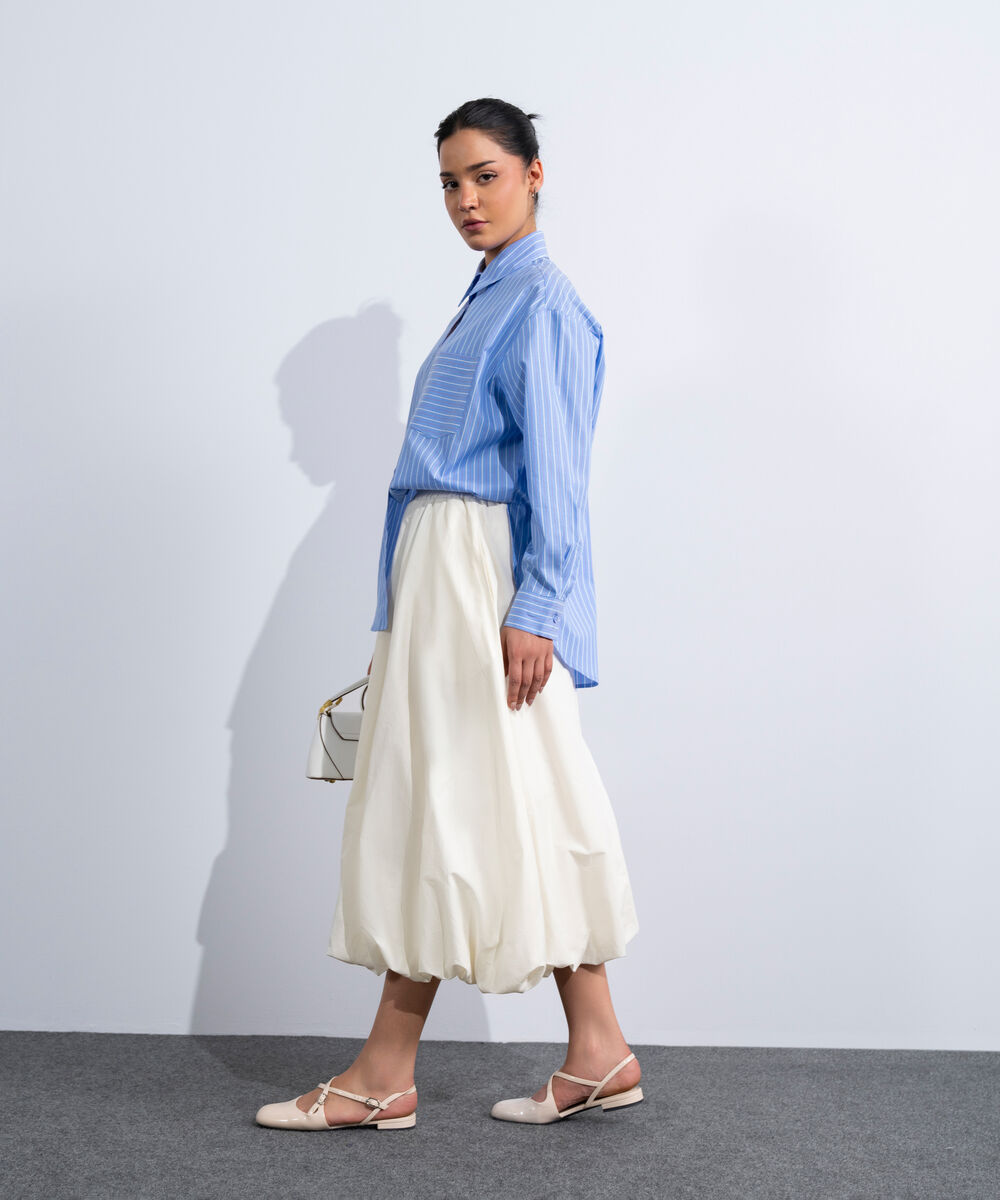 Women's Western White Balloon Skirt