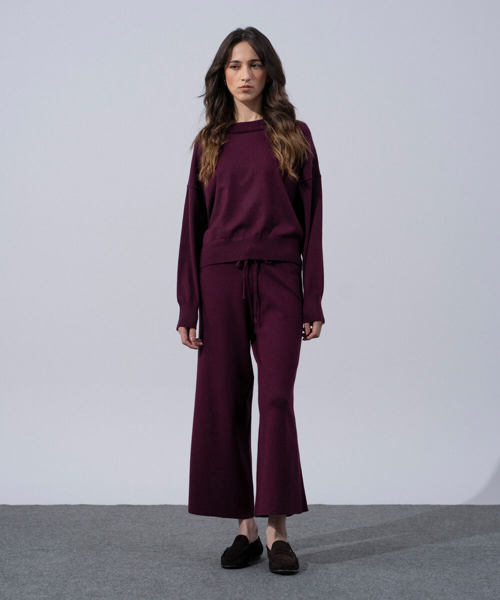 Women's Western Wear Merlot Knit Jogger Trousers