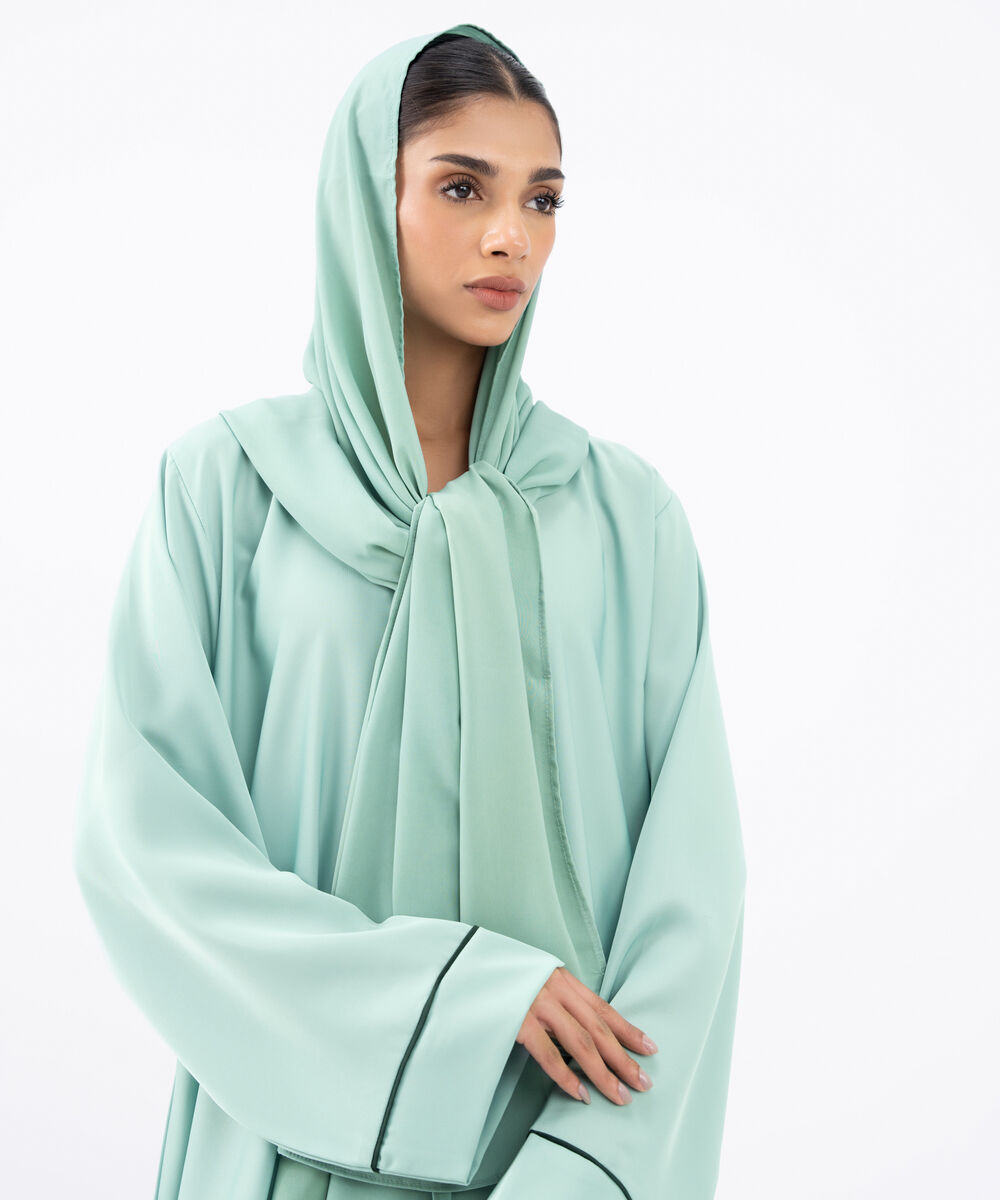 Women's Green Polyester Hijab