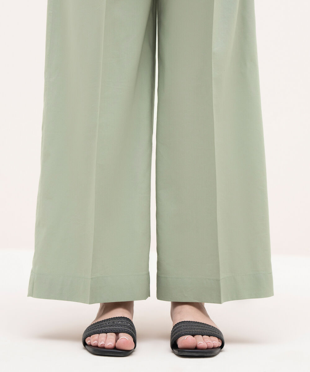 Women's RTW Cotton Viscose Grey Solid Culottes