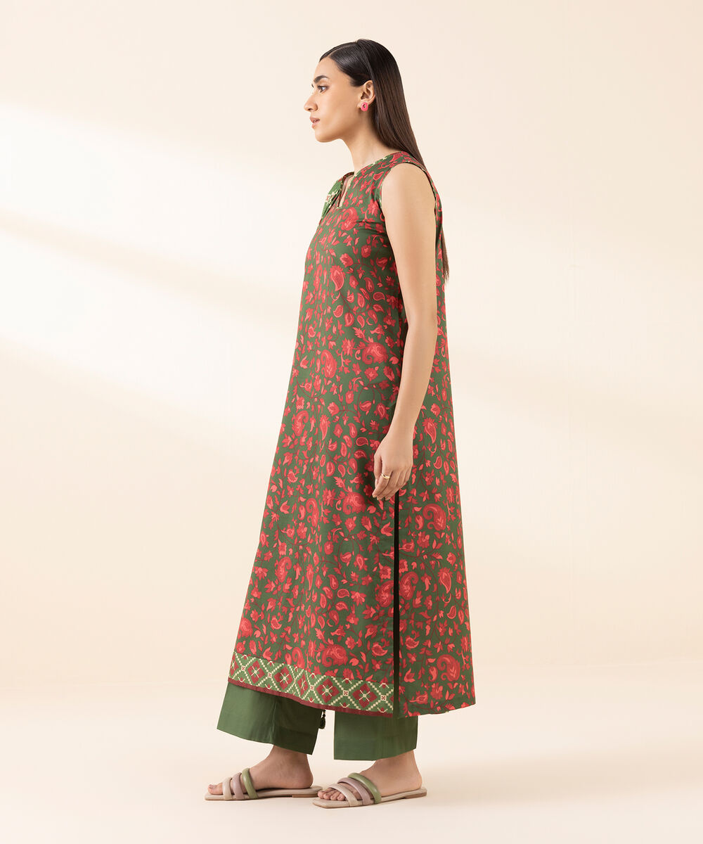 Women's Unstitched Lawn Printed Multi 3 Piece Suit