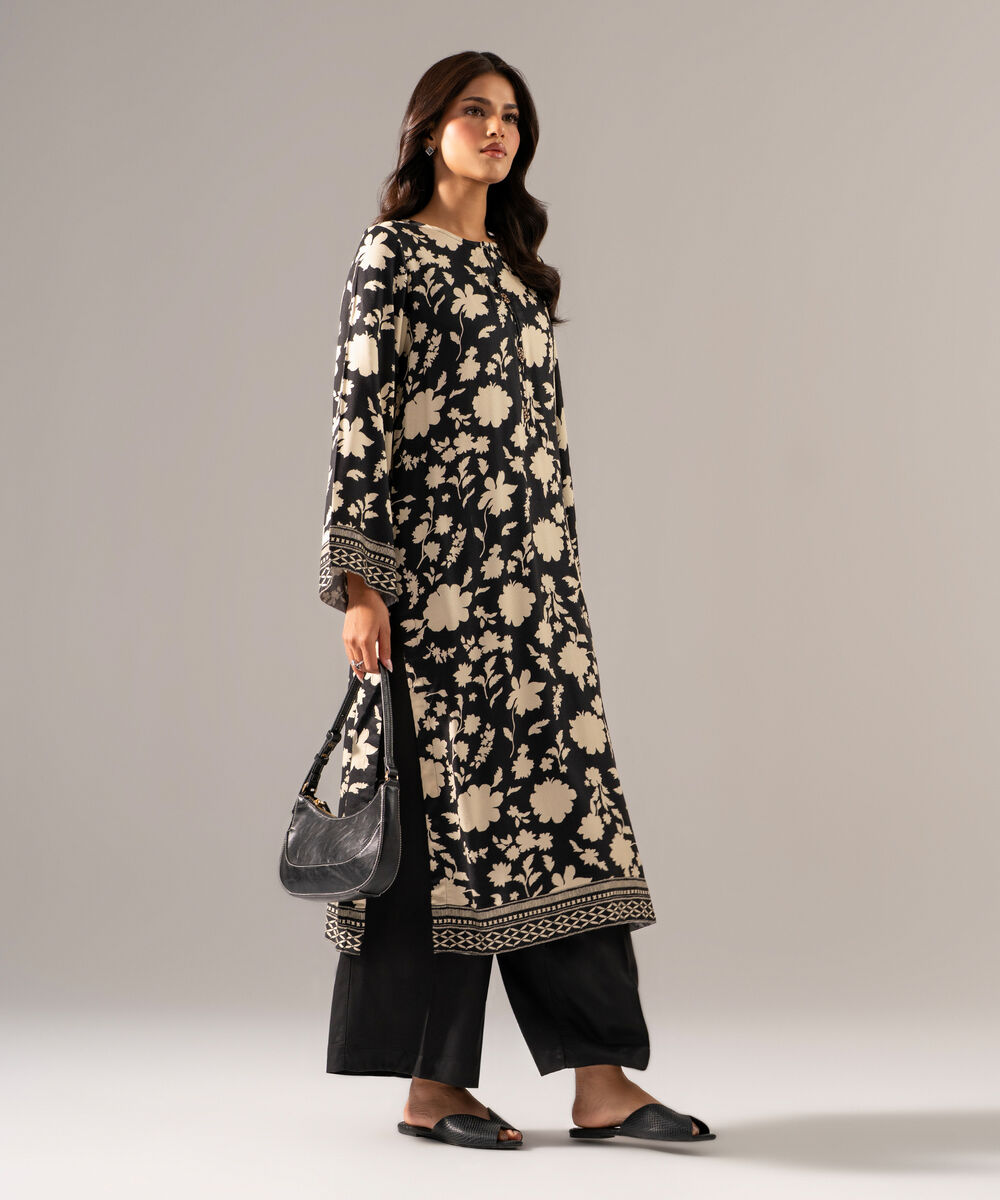 Women's RTW Bedford Printed Black 2 Piece Suit
