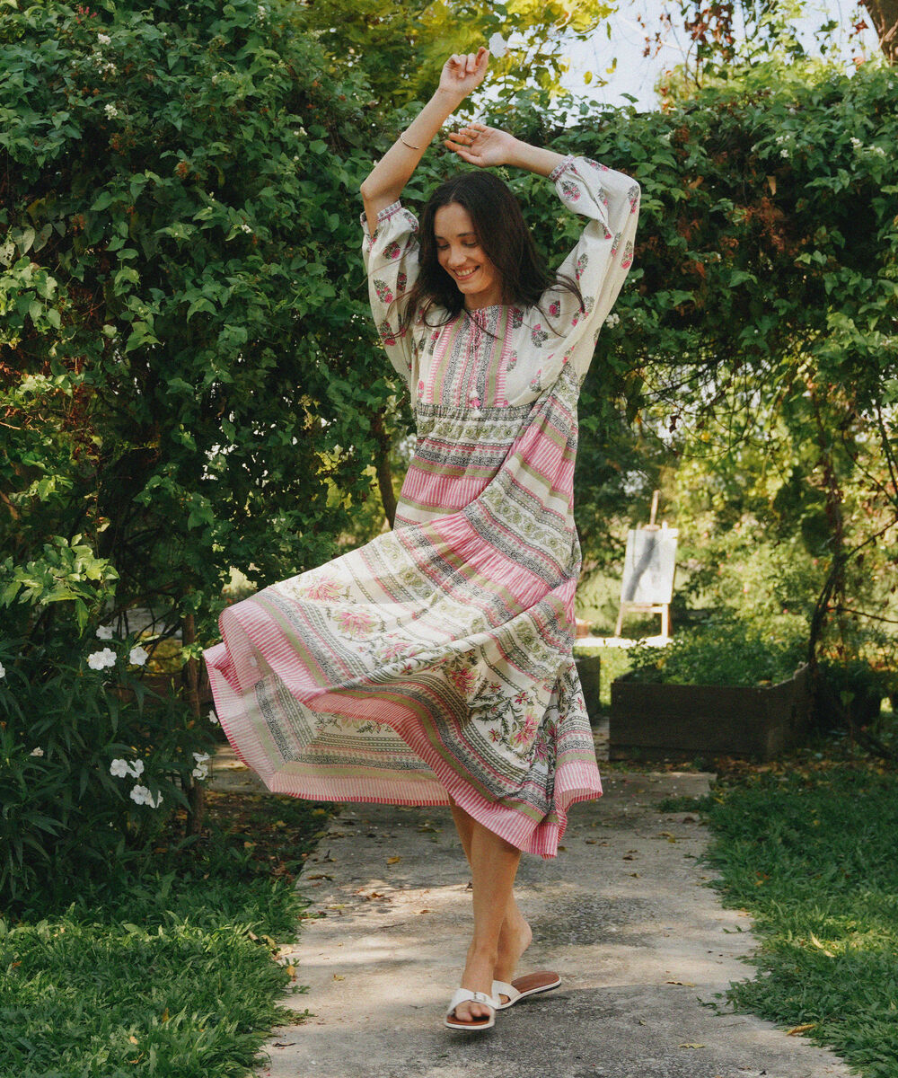 Women's RTW Lawn Printed Off White Dress Shirt