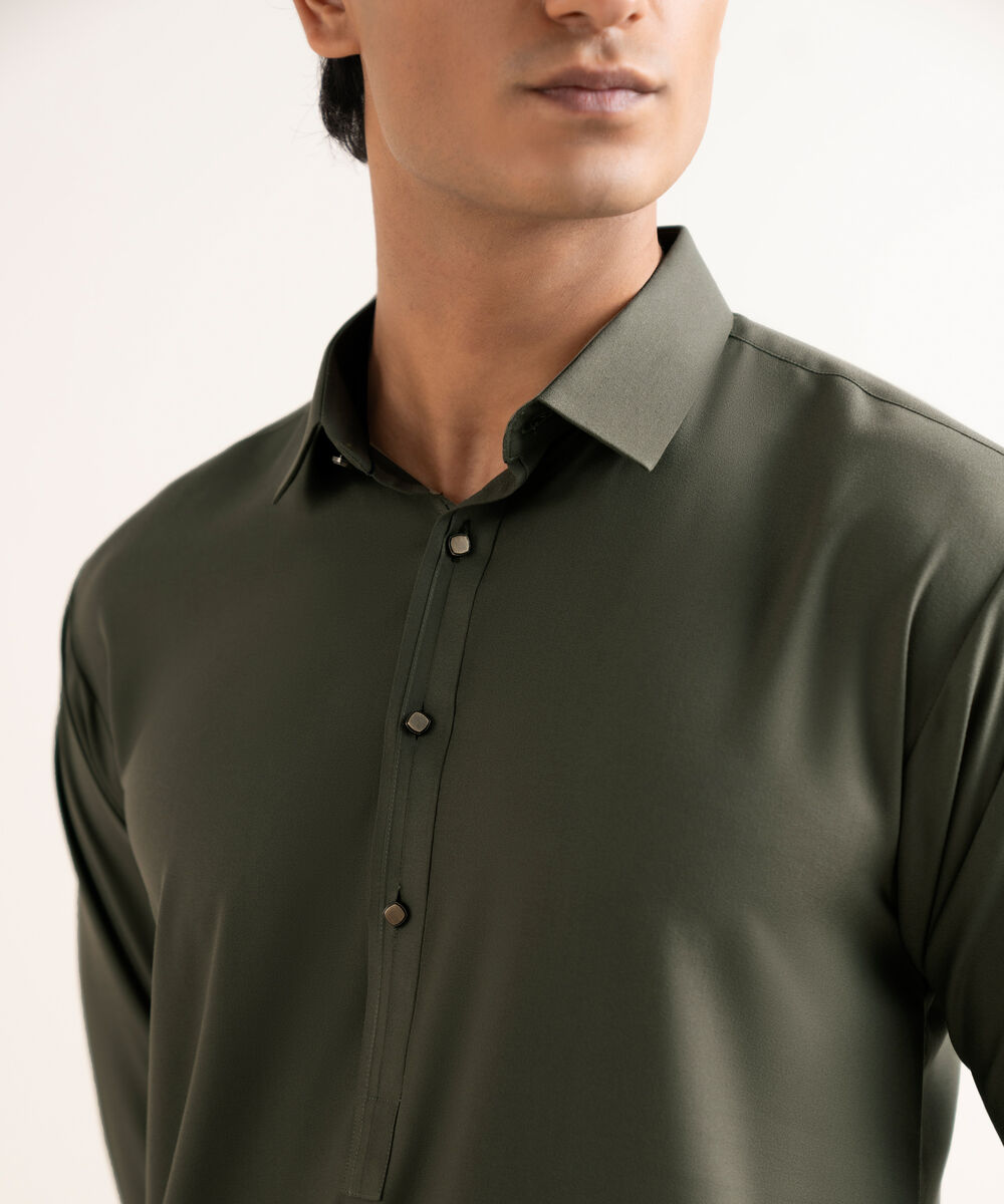 Men's Stitched Premium Wash & Wear Grey Suit